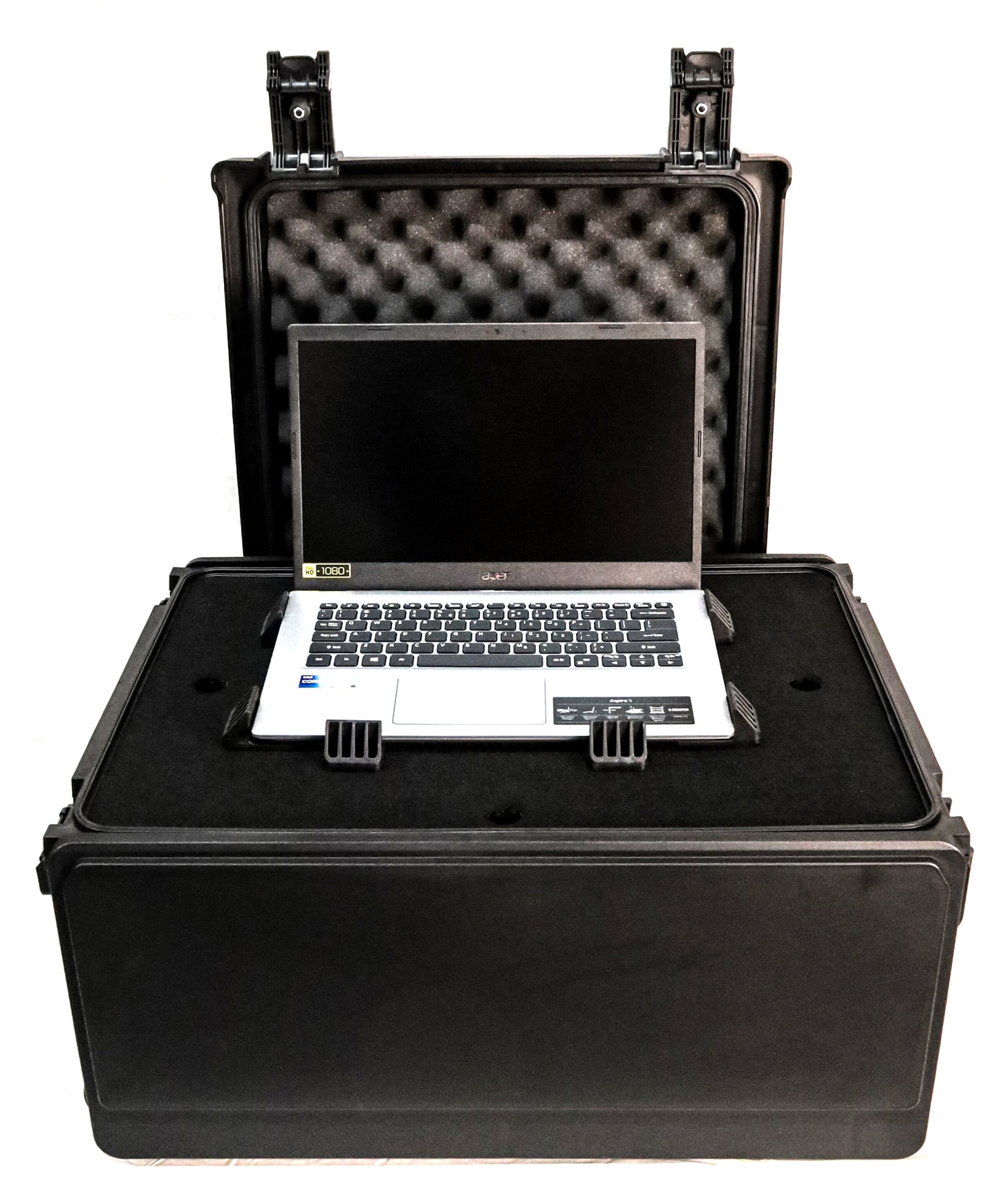 4U Rack Mount Rolling Rack Case with Laptop Storage