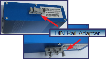 Installation of DIN Rail Adapter to the TS2 Frame Grabber
